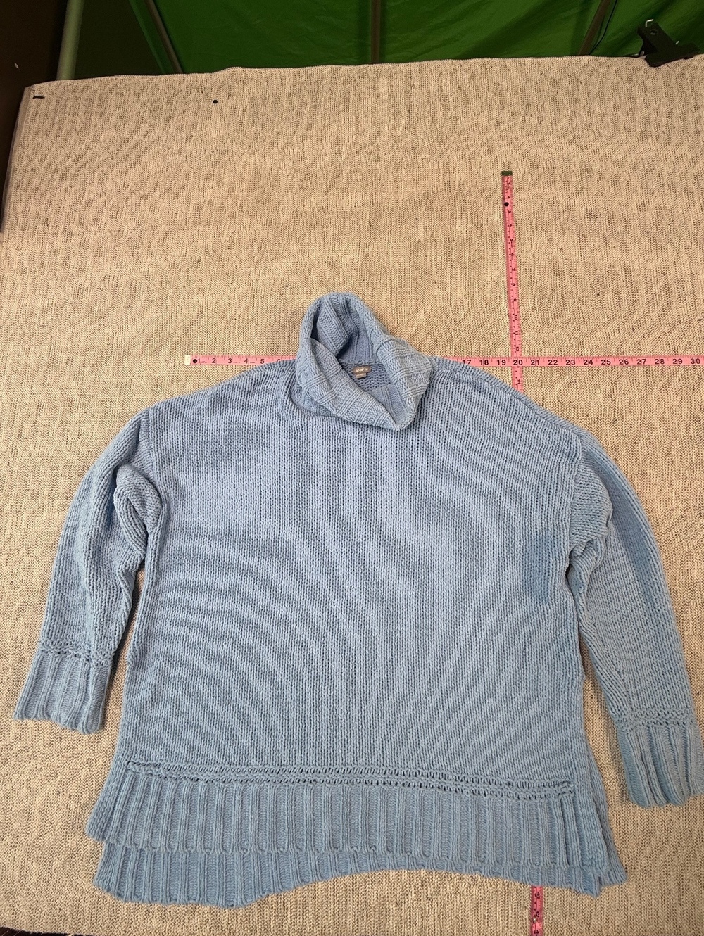 Aerie Light Blue Polyester Turtleneck Sweater Size Small